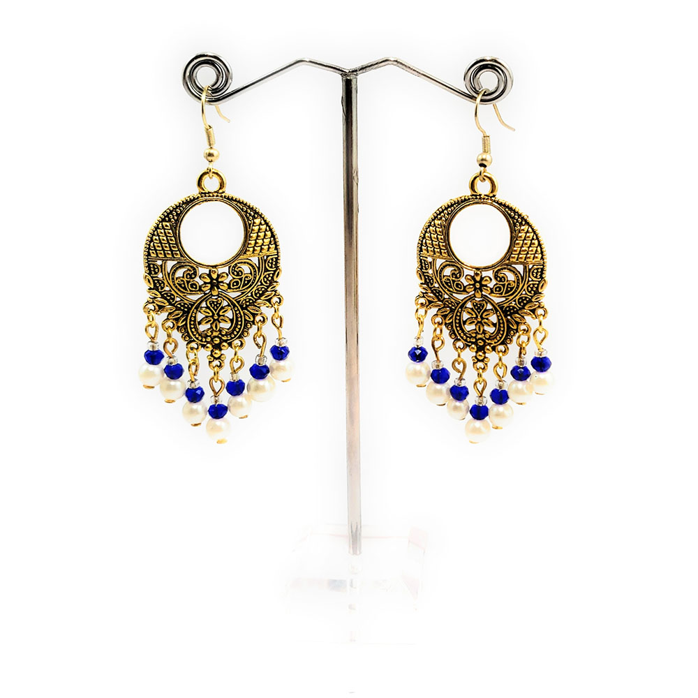 Puffed Gold Chandelier Earrings 18k Yellow Gold – Irene Neuwirth