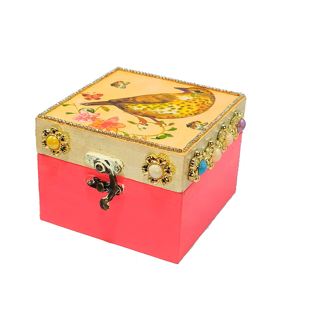 Decoupaged buy Painted Jewelry Box