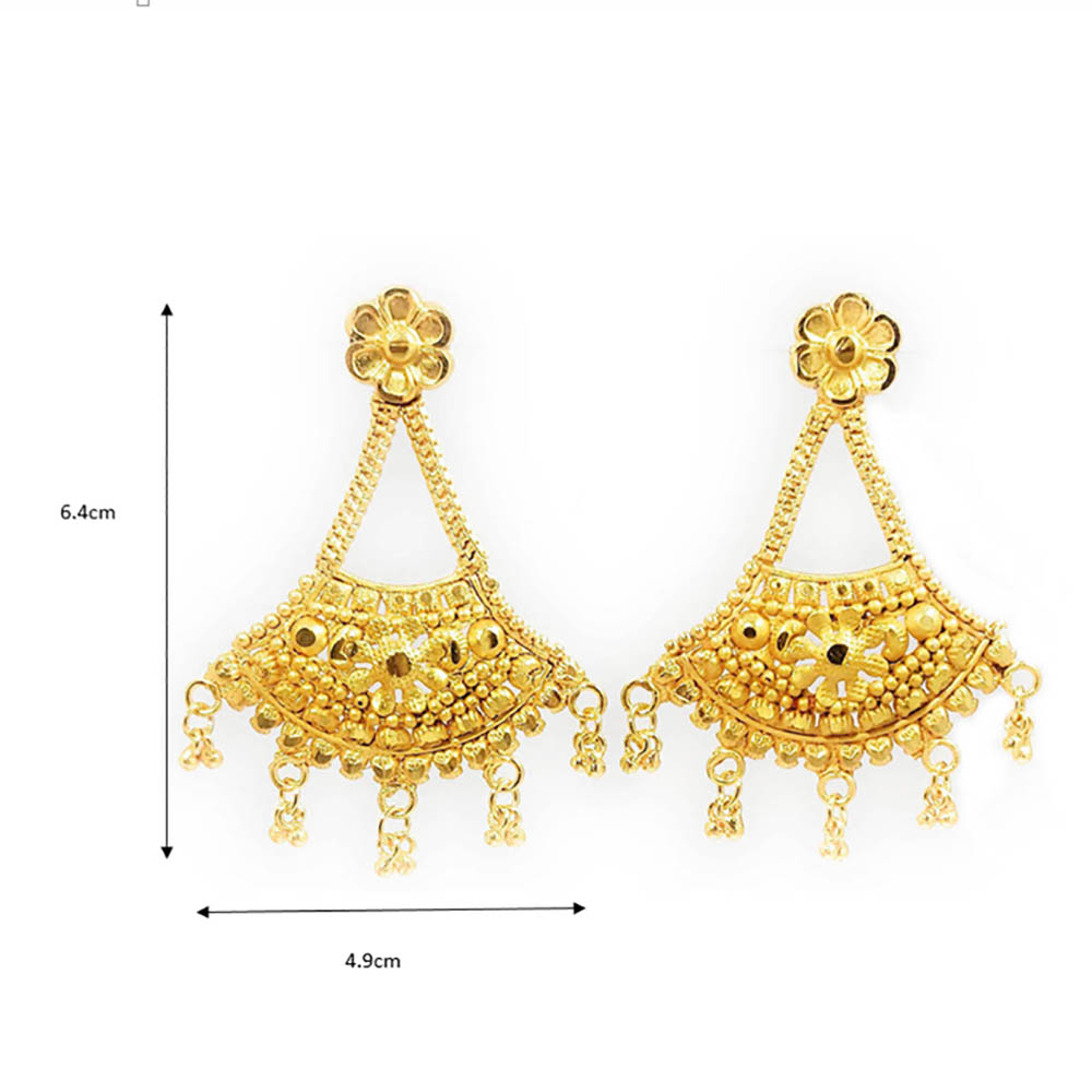 Flipkart.com - Buy Sangam Kolkata Fancy Gold Jhumkas Gold Jhumki Earring  Online at Best Prices in India