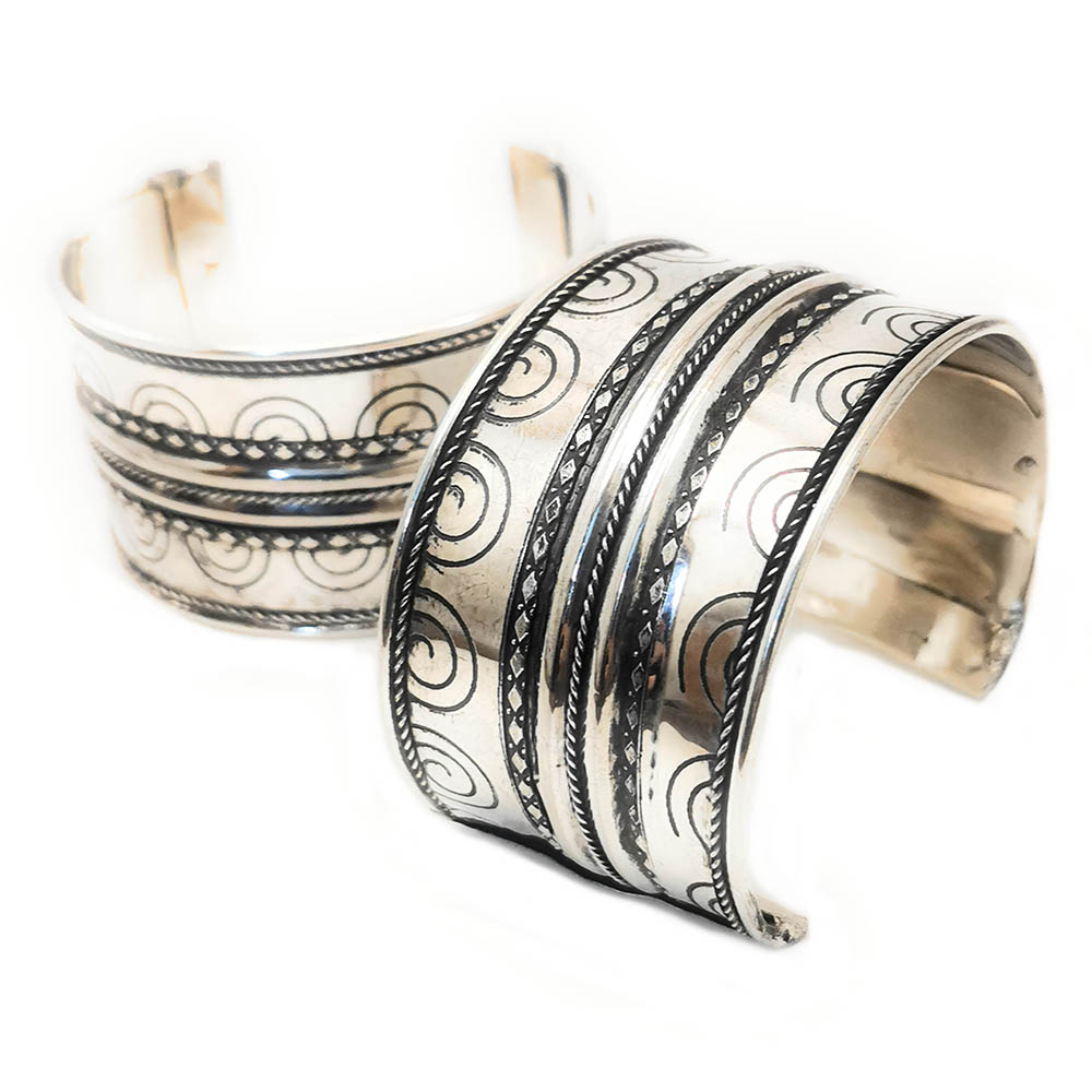Spiral Design Cuff Bracelet for Women (One Pair) – Gifts and Fashion